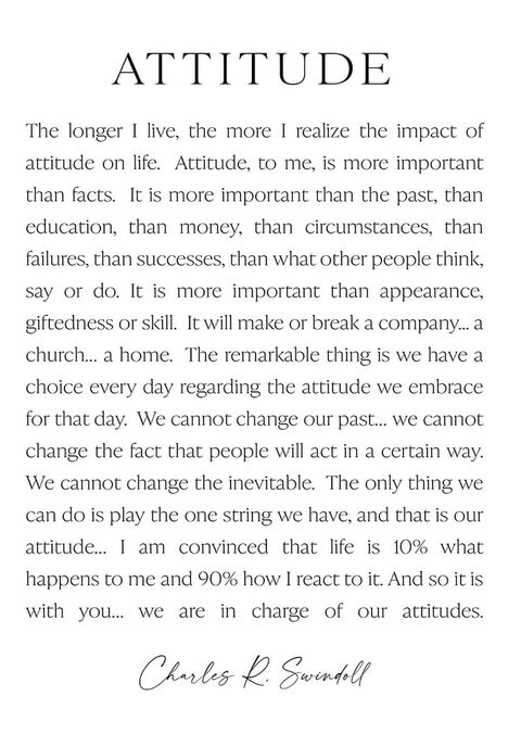 Charles Swindoll's Attitude Quote