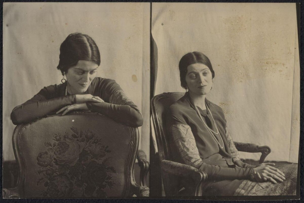 Two Vintage Portraits of One Woman