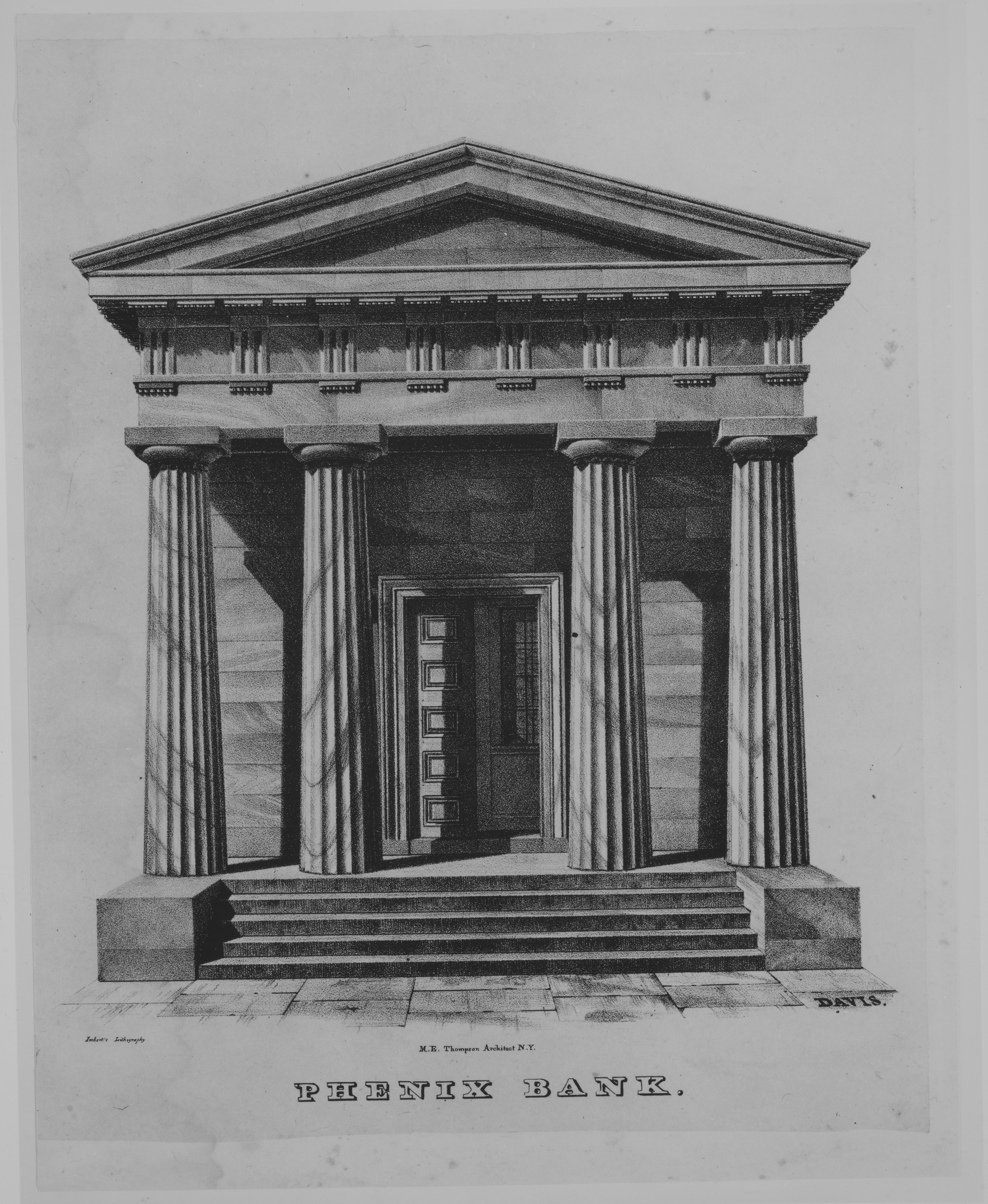 Phenix Bank Facade Engraving