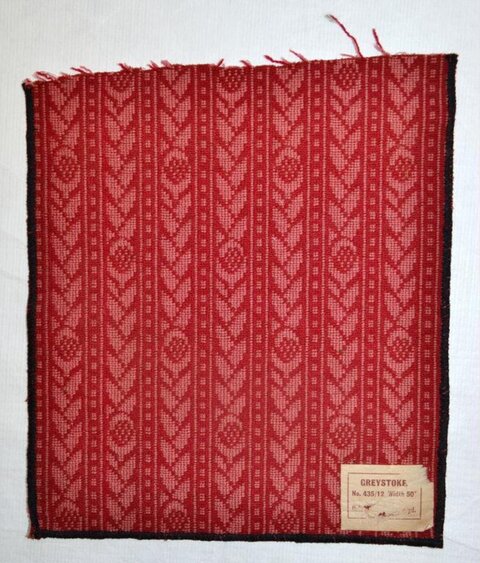 Vintage Red Greystoke Fabric Sample