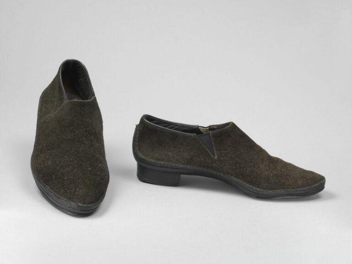 Pair of Dark Suede Slip-on Shoes — Business