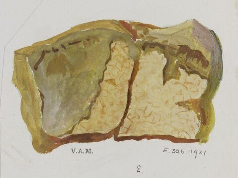Watercolor Sketch of Stone Fragment