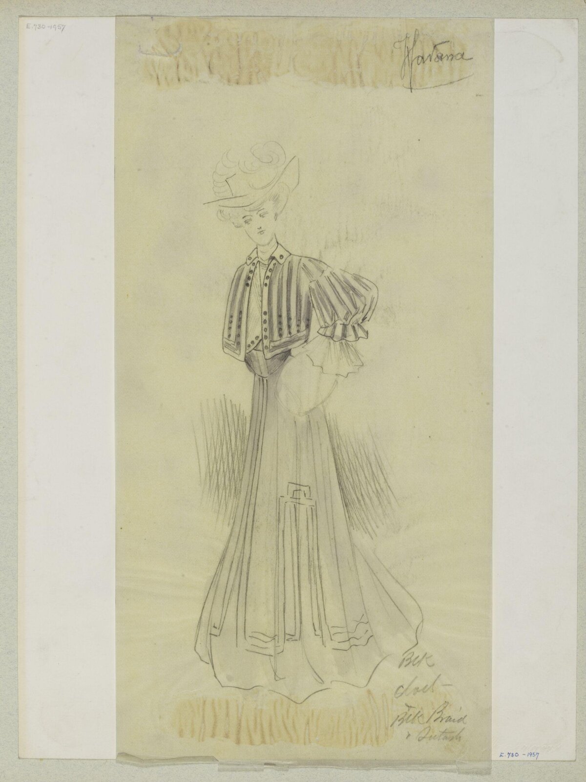 Edwardian Women's Fashion Sketch