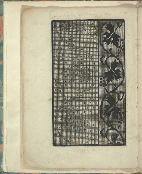 Antique Lace Embroidery Grid Pattern