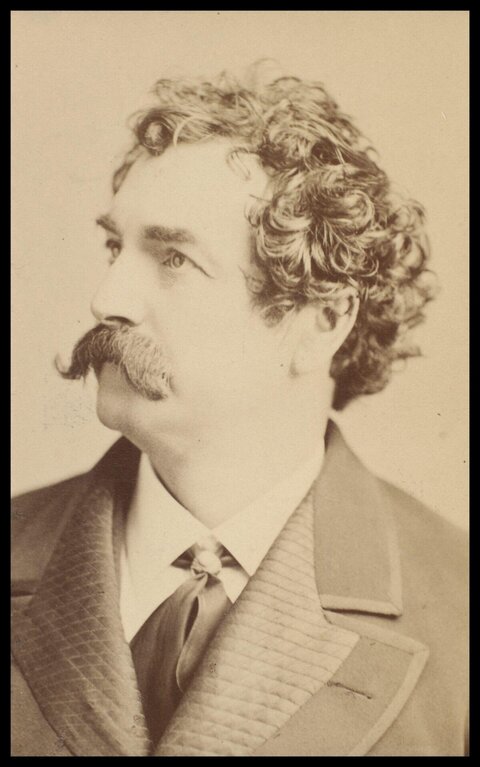 Vintage Sepia Bust Portrait of a Man