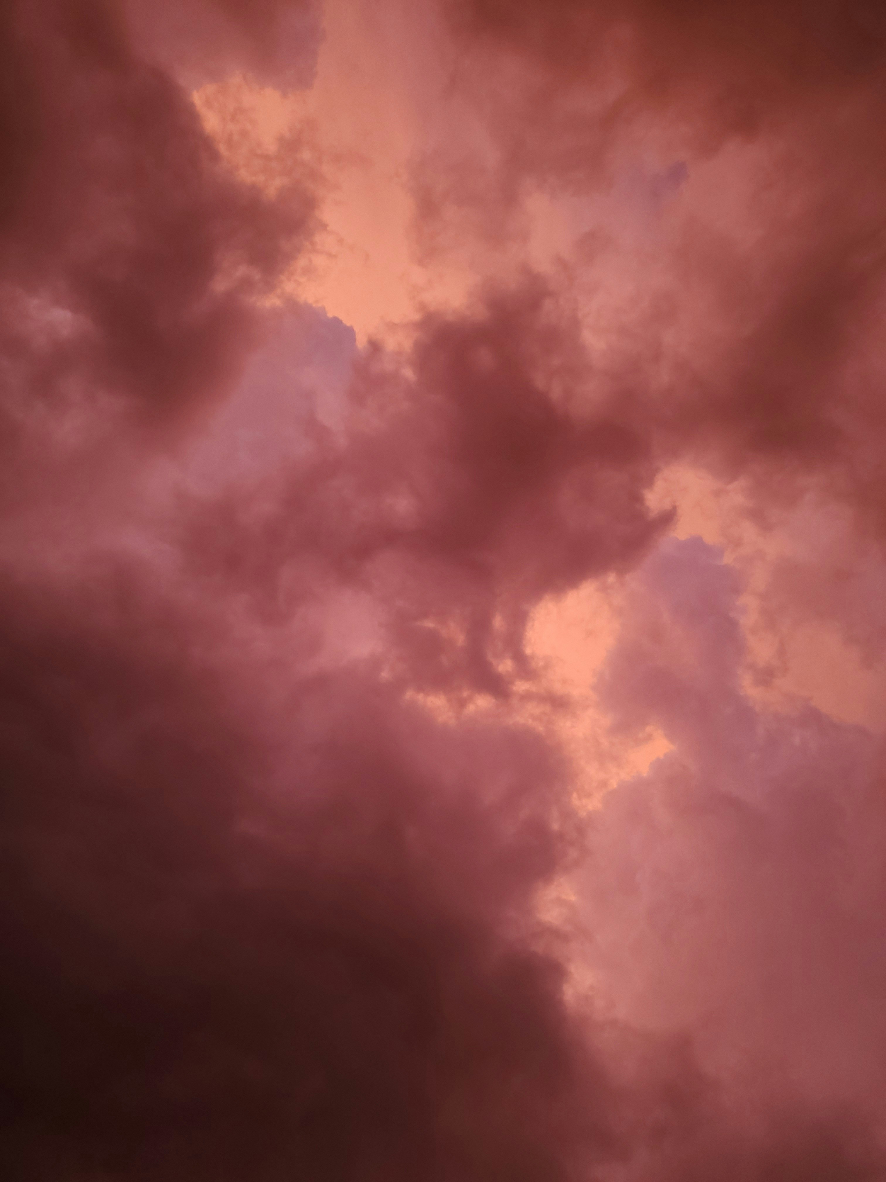 Dusty Pink Cloudy Sky