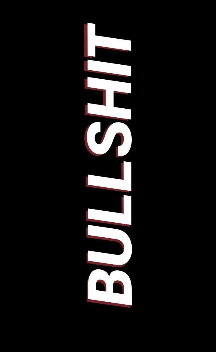 Vertical BULLSHIT Text Graphic