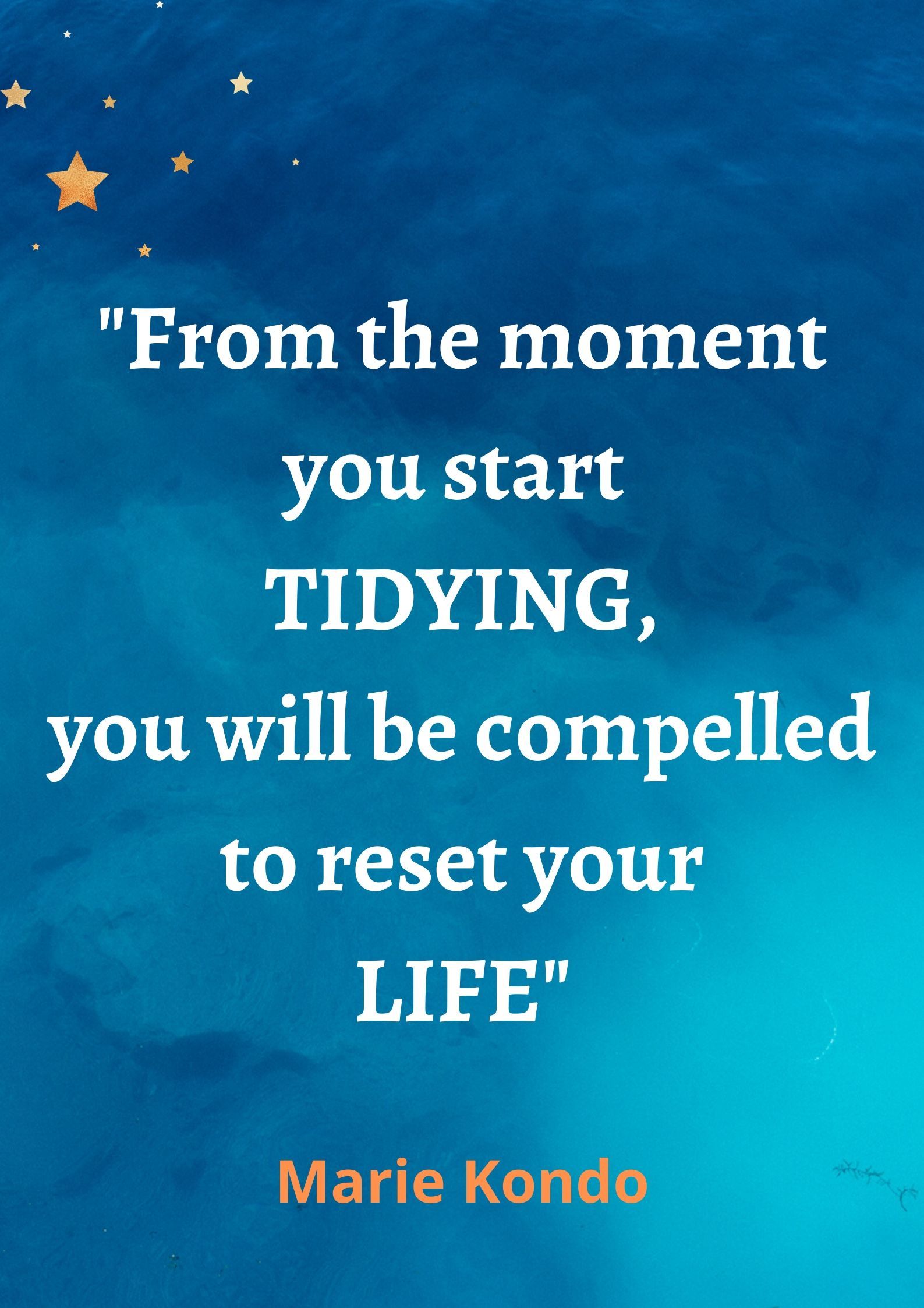 Marie Kondo Tidying Life Quote