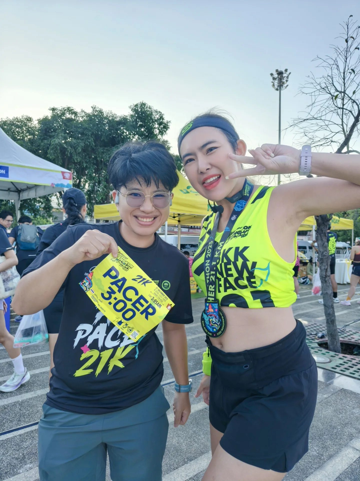 Two Runners at Marathon Event