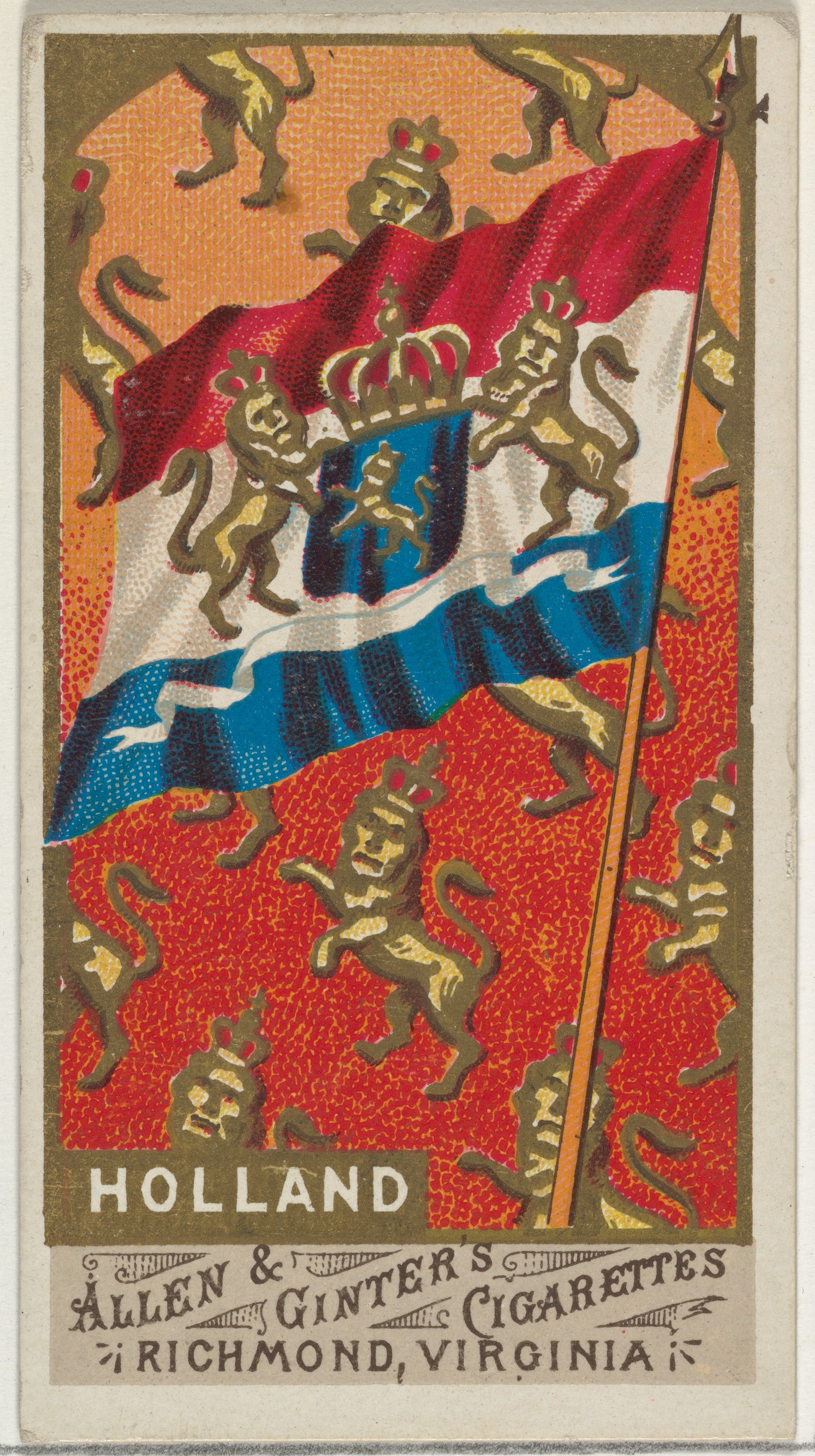 Vintage Holland Flag Cigarette Card