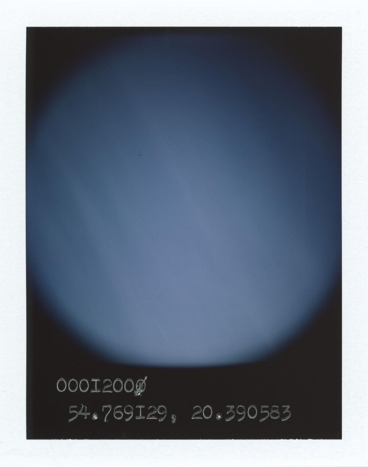 Blue Sky Pinhole Photograph