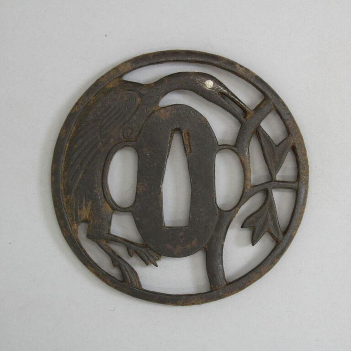 Iron Openwork Crane Sword Guard