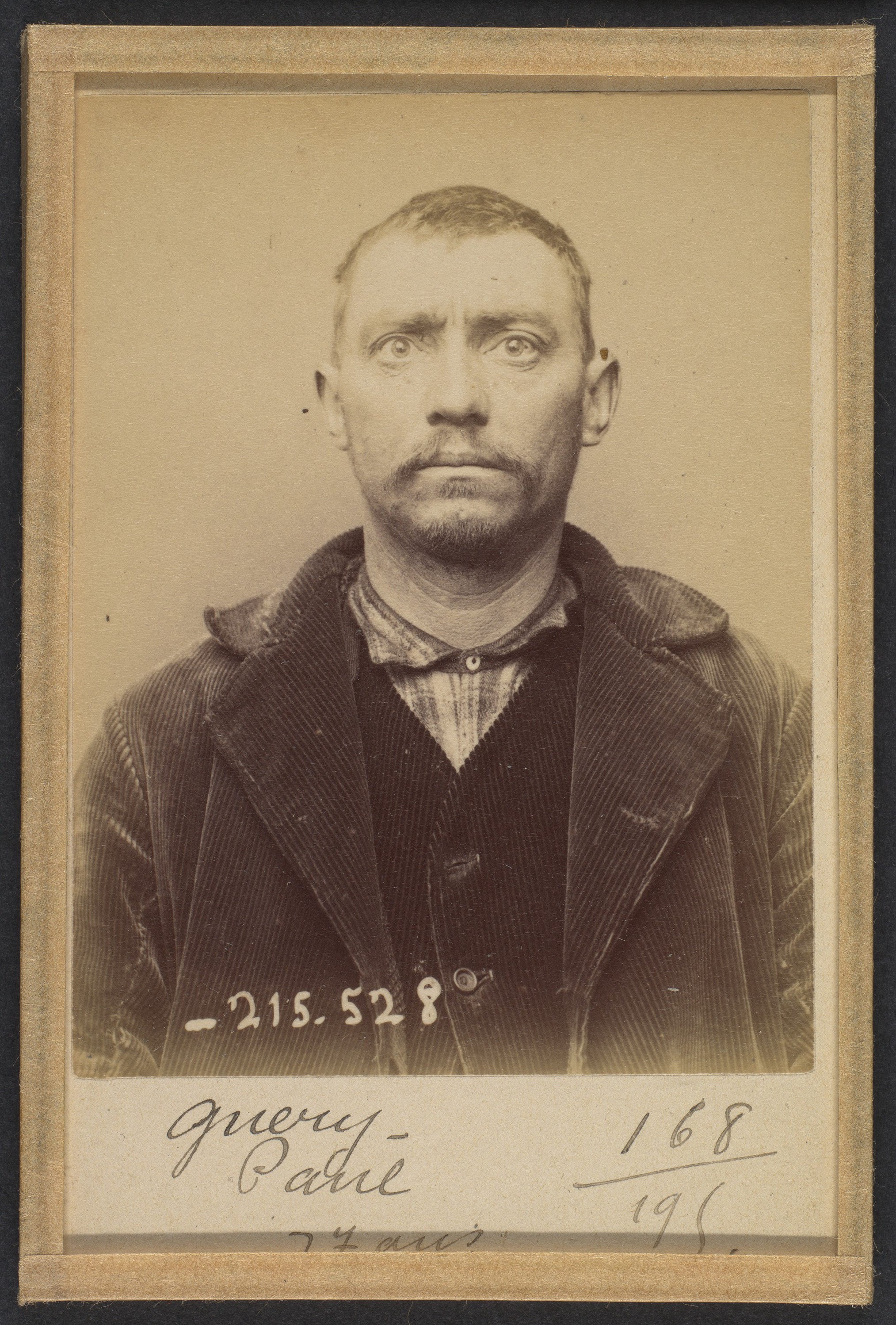 Vintage Mugshot of a Man
