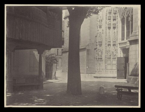Old Courtyard by Gothic Cathedral
