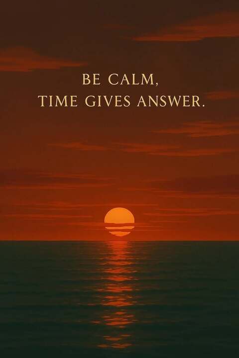 Motivational Quote Over Sunset Ocean