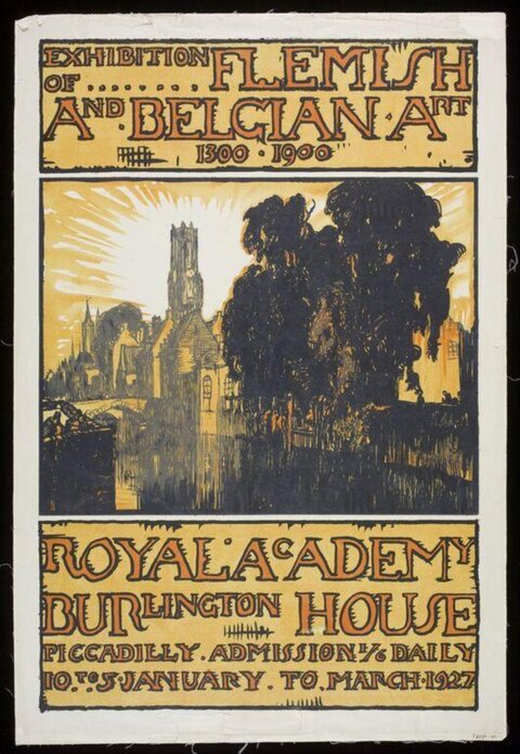 1927 Flemish and Belgian Art Exhibition Poster