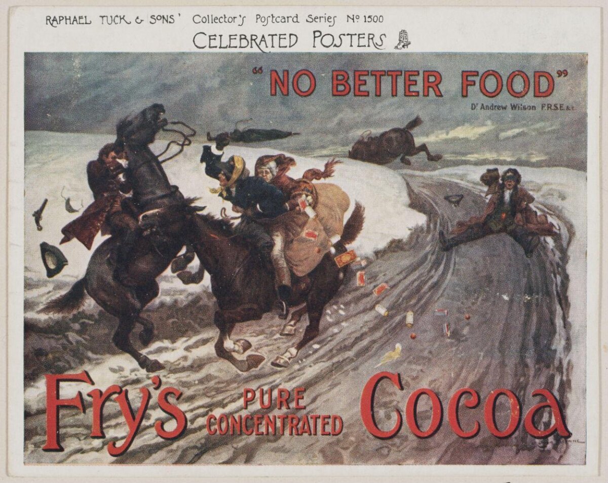 Vintage Fry's Cocoa Advertisement Postcard