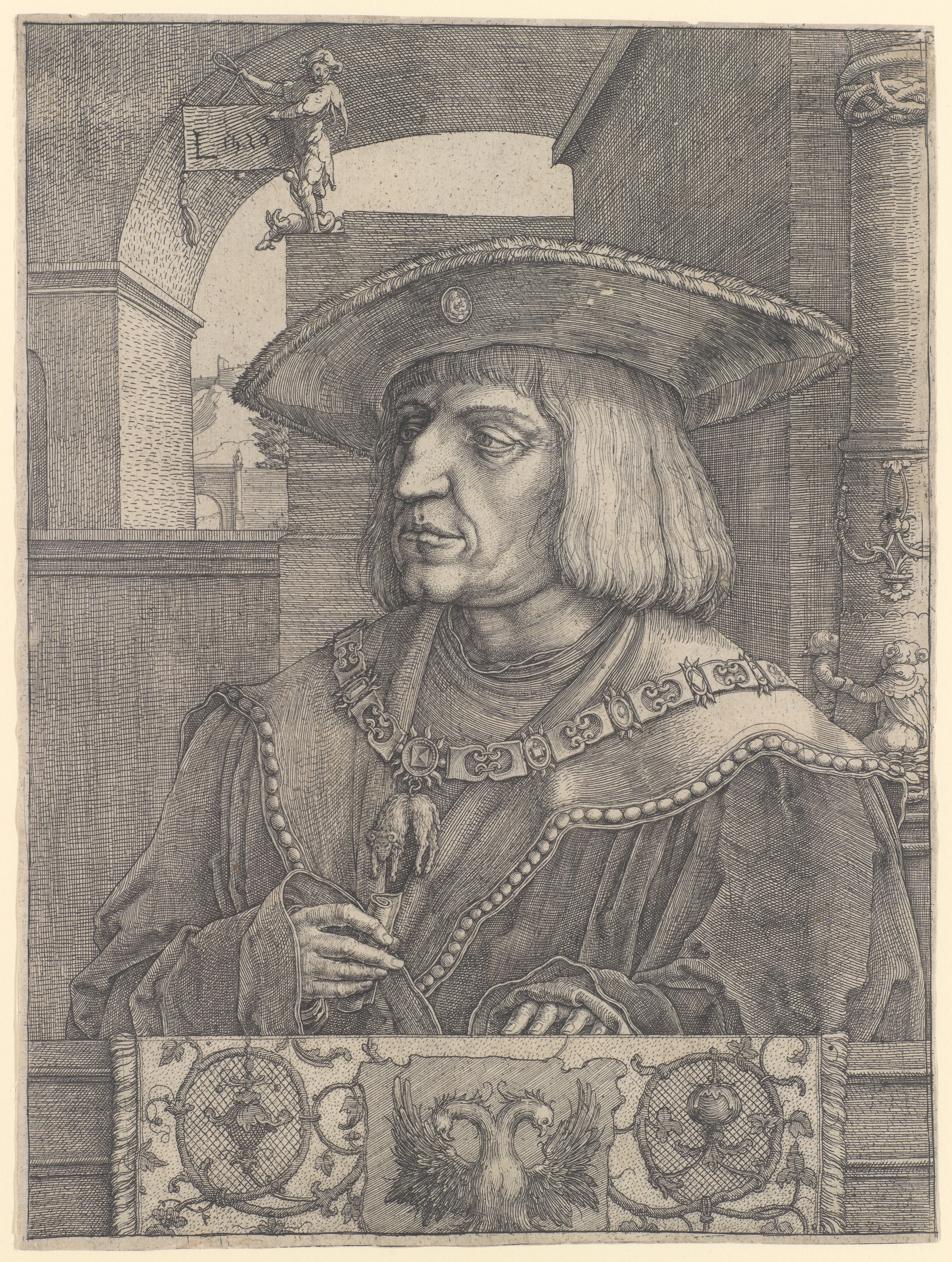 Engraved Portrait of a Nobleman