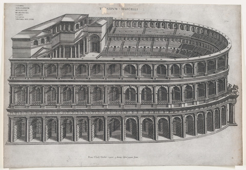 Theater of Marcellus Architectural Engraving