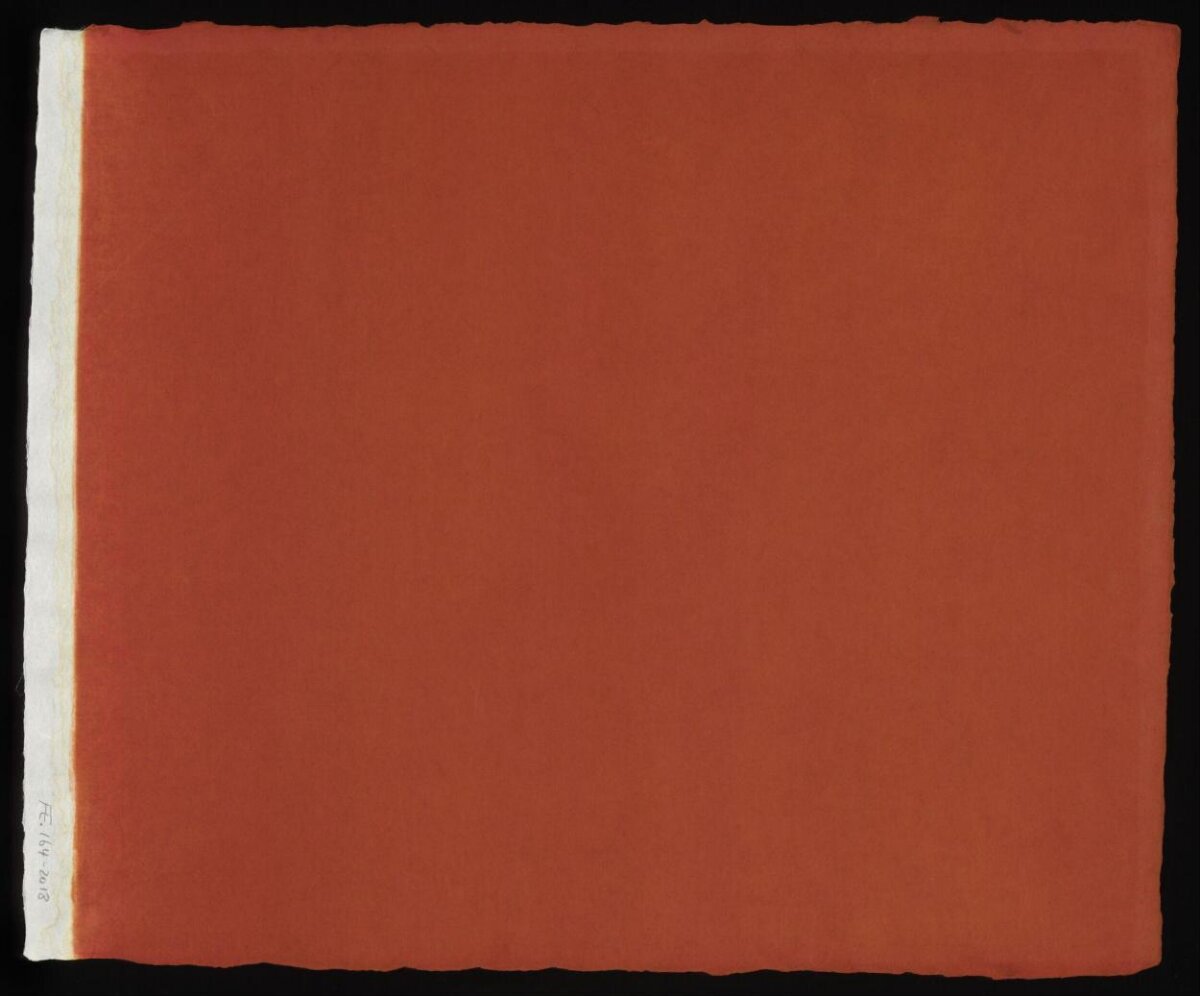 Solid Terracotta Color Swatch on Paper
