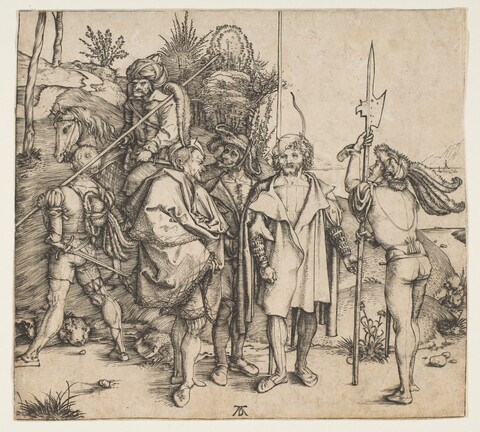 Group of Armed Soldiers Engraving