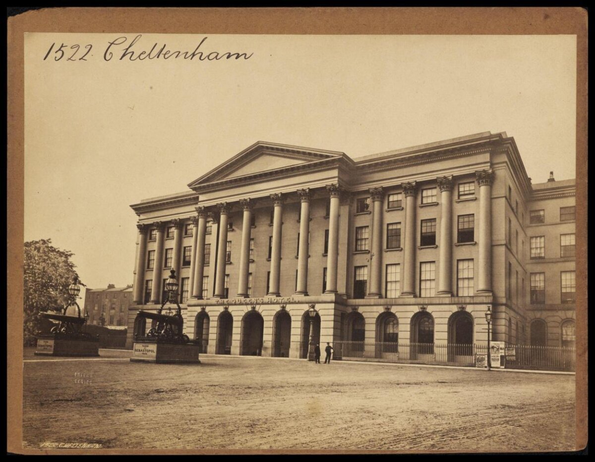 Vintage View of Queen's Hotel Cheltenham