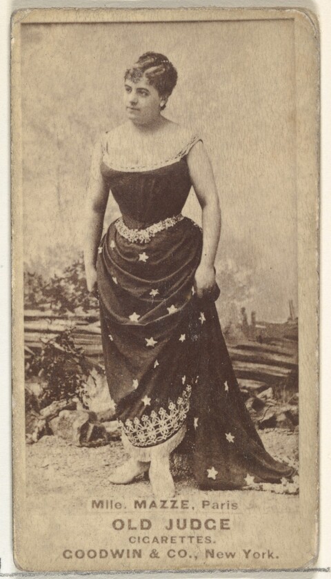 Mlle Mazze Old Judge Cigarette Card