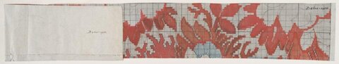 1900 Red Leaf Textile Weaving Design