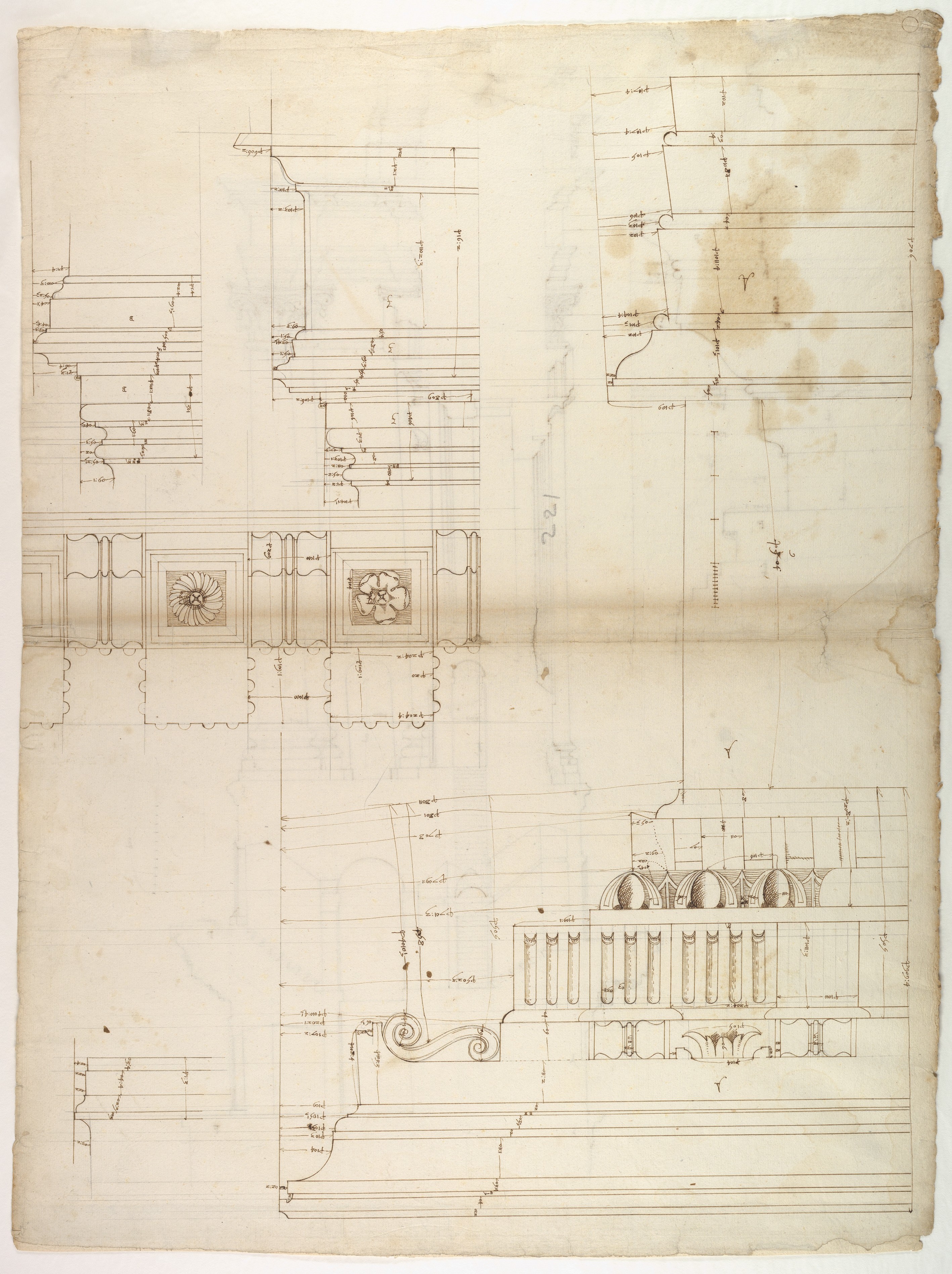 Hand-drawn Architectural Detail Drawing
