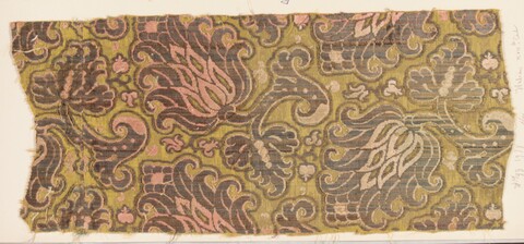 Antique Floral Patterned Textile Fragment