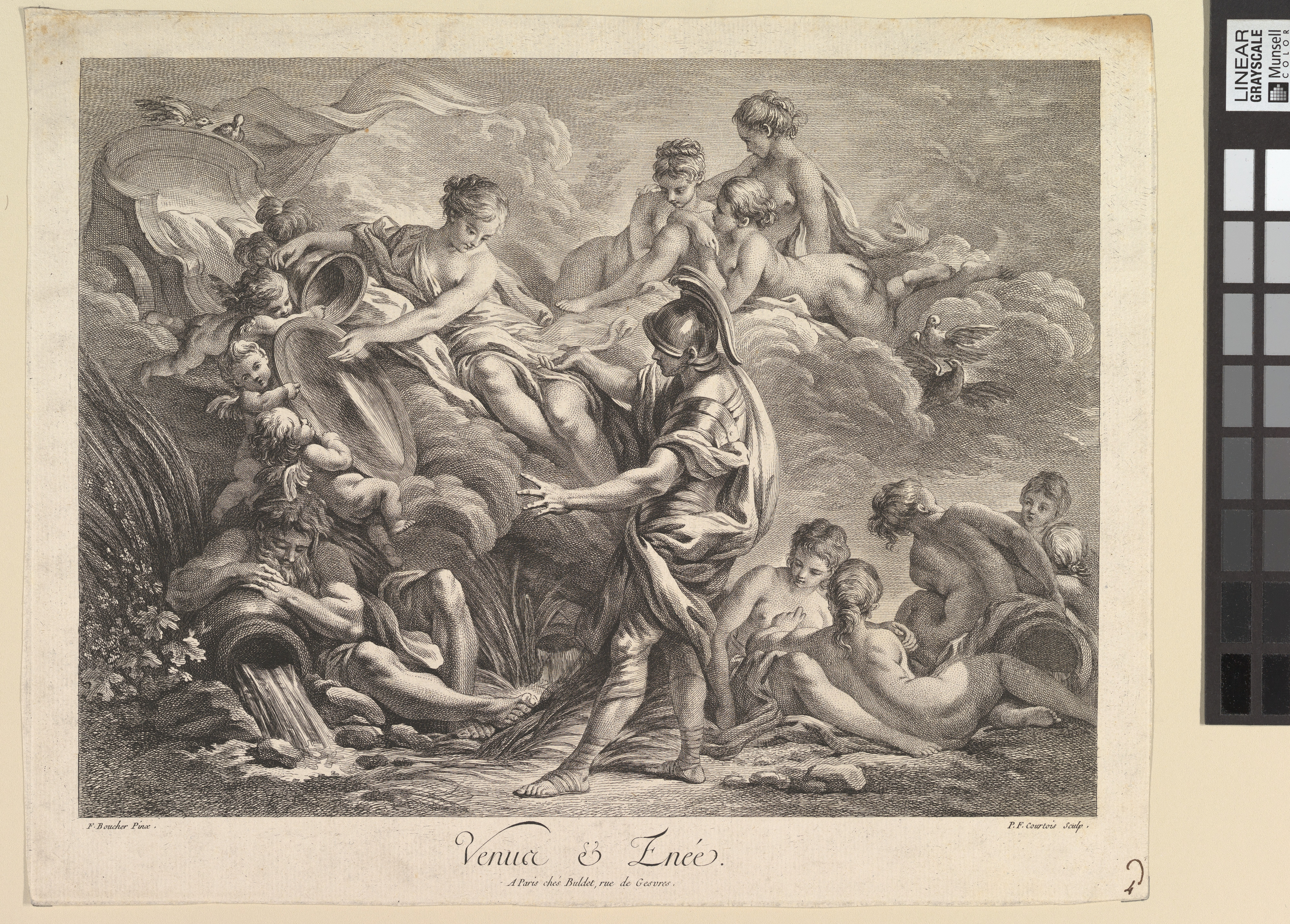 Venus and Aeneas Classical Engraving