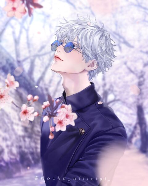 Gojo Satoru Among Spring Cherry Blossoms