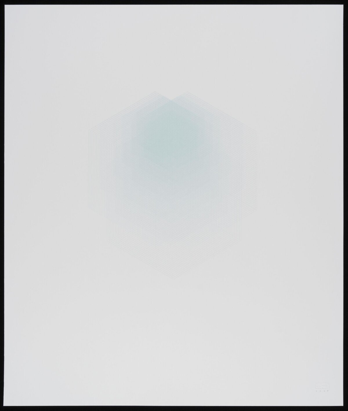Minimalist Faint Hexagonal Geometric Pattern