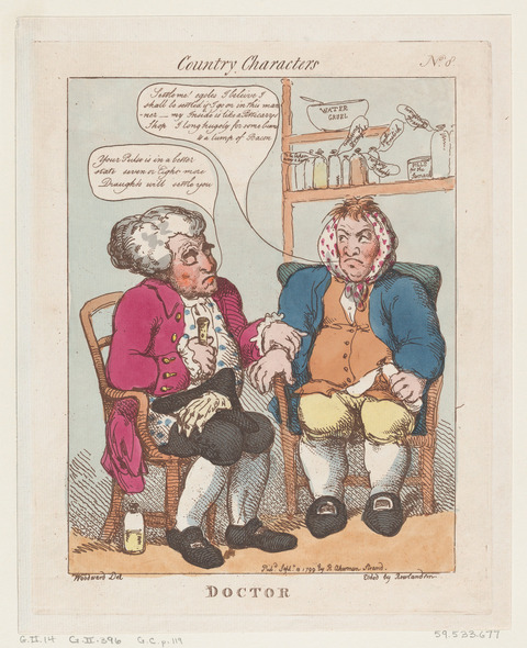 18th Century Doctor Satirical Caricature
