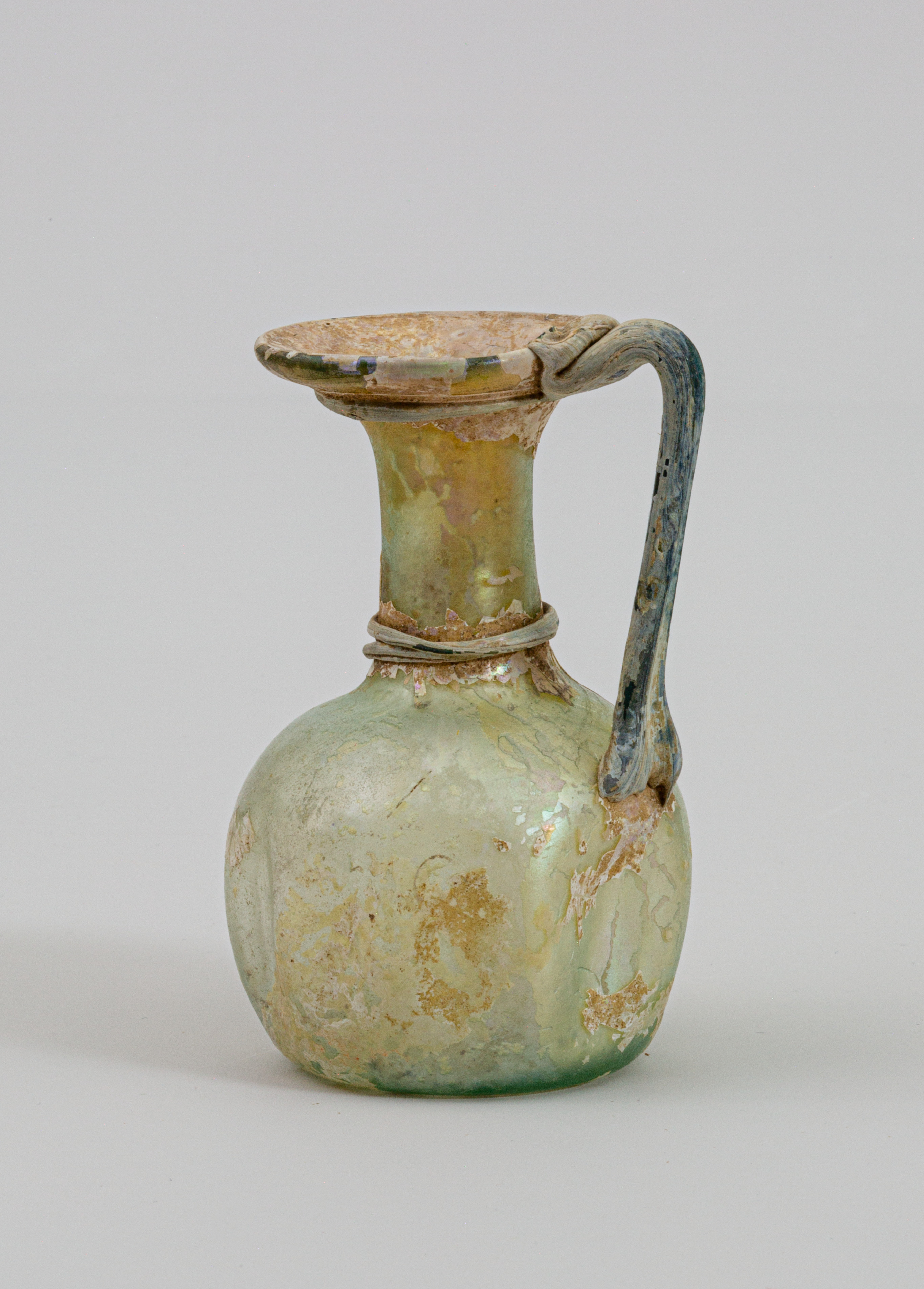 Ancient Glass Handled Ewer