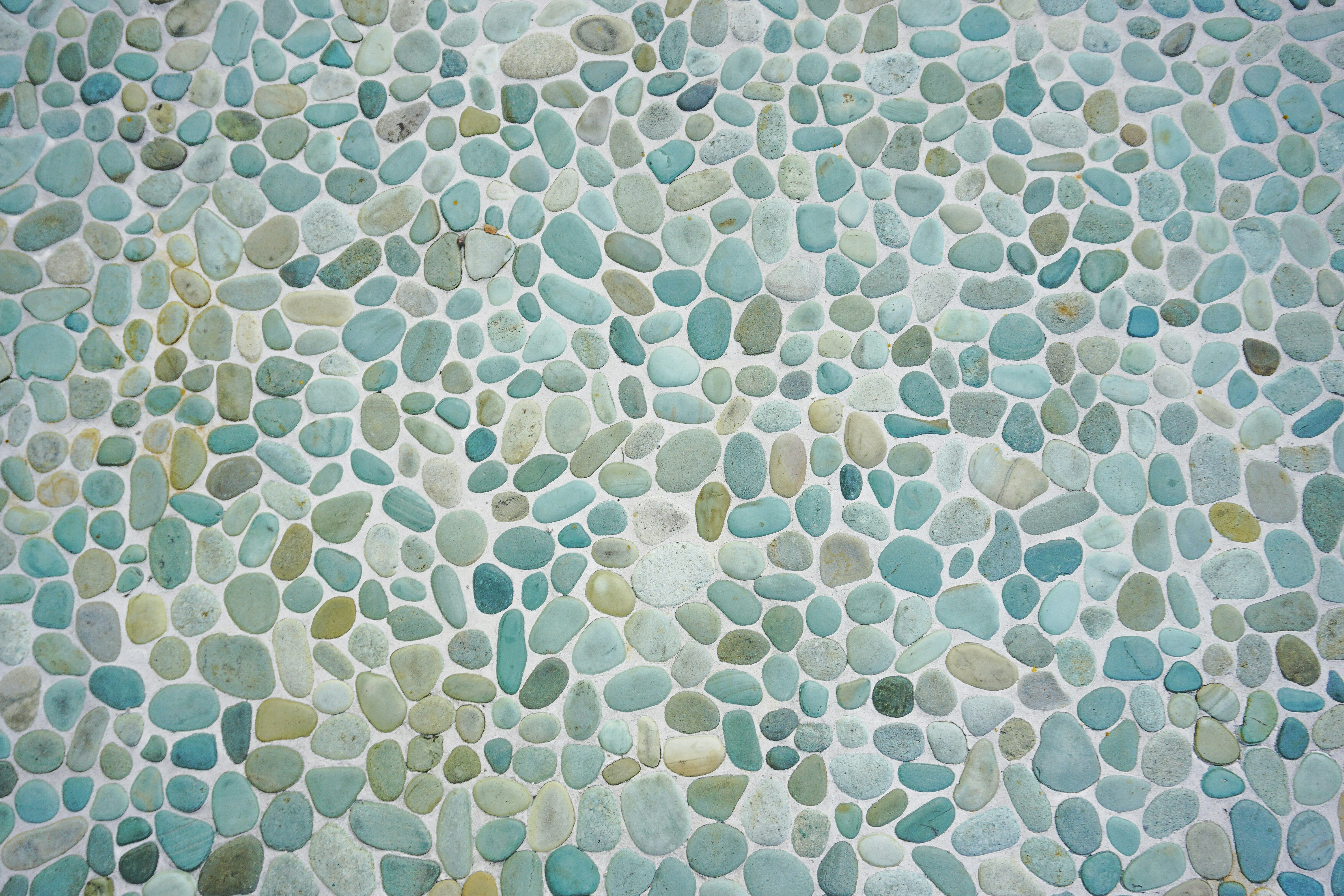 Blue-toned Pebble Mosaic