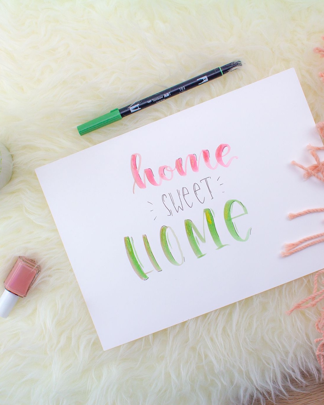 Home Sweet Home Hand Lettering