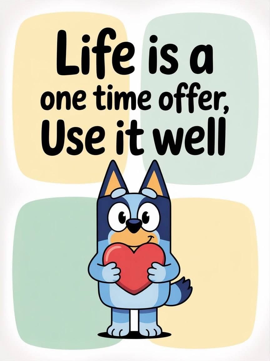 Bluey Motivational Life Quote