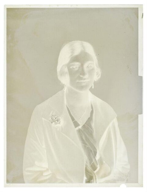 Vintage Negative Portrait of Woman