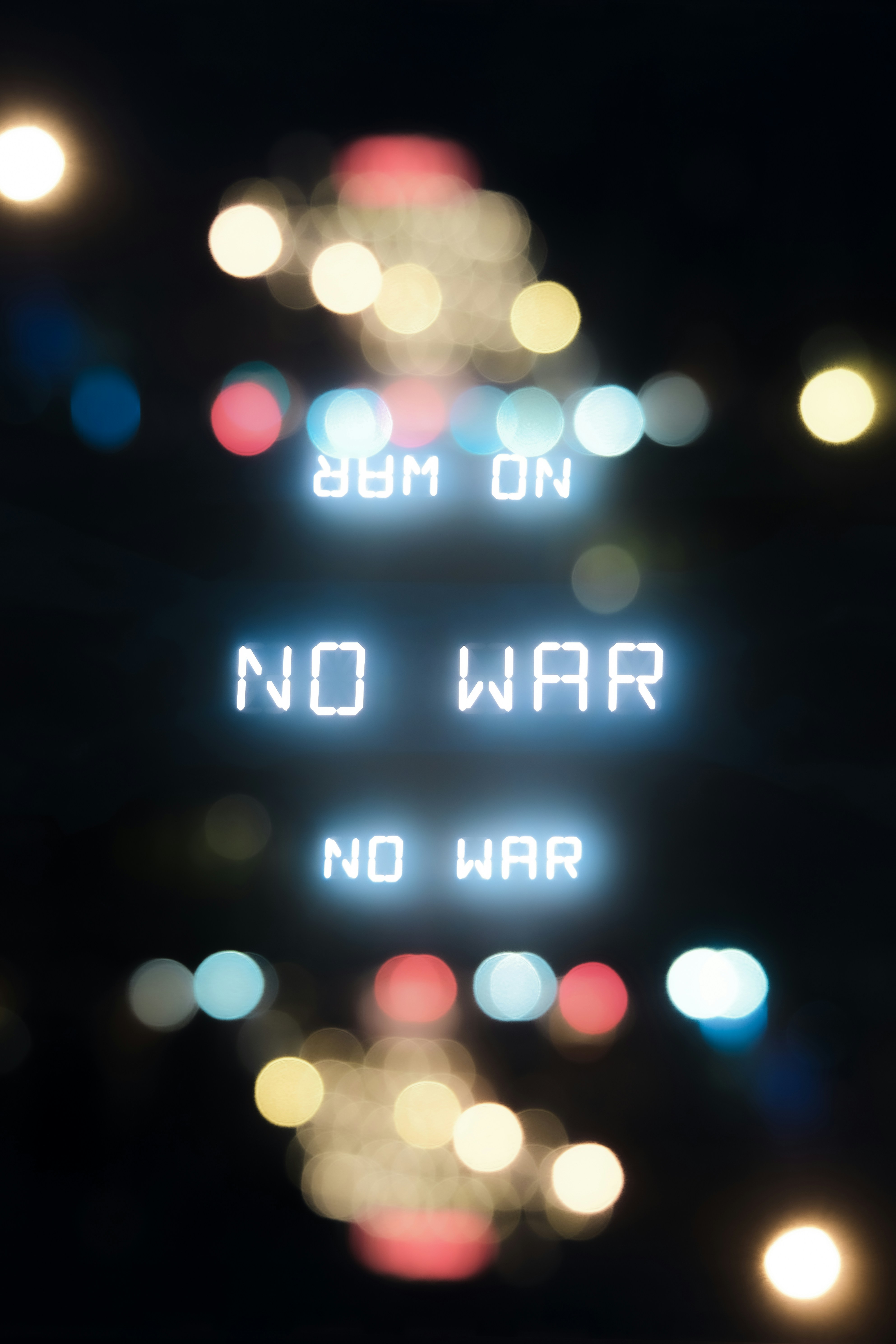 No War Peace Message At Night