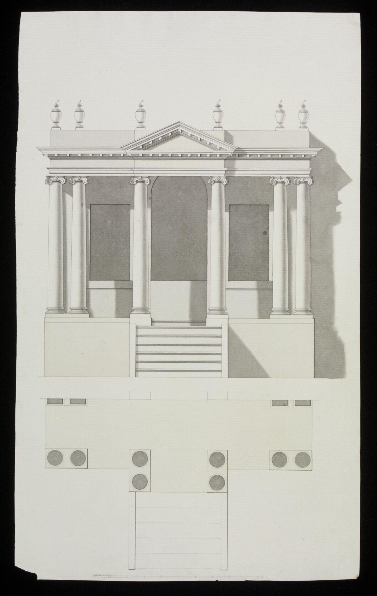 Classical Portico Architectural Drawing