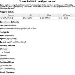 Real Estate Open House Invitation
