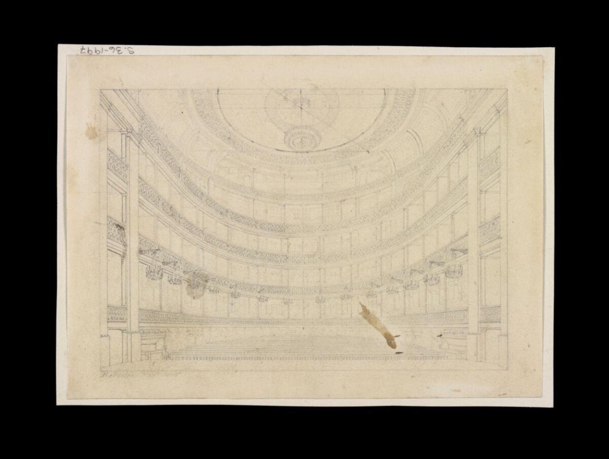 Pencil Sketch of Theatre Auditorium