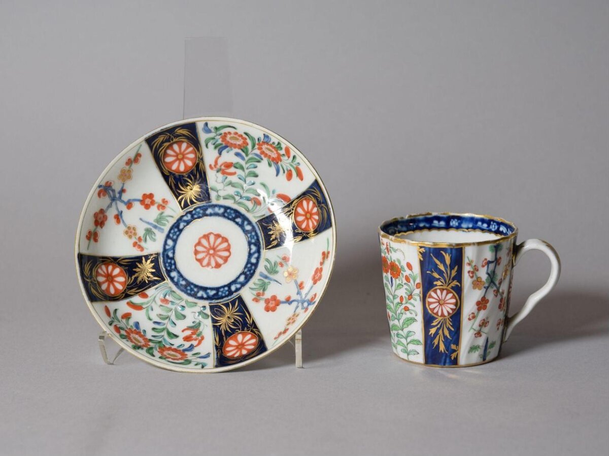 Imari Style Teacup and Saucer