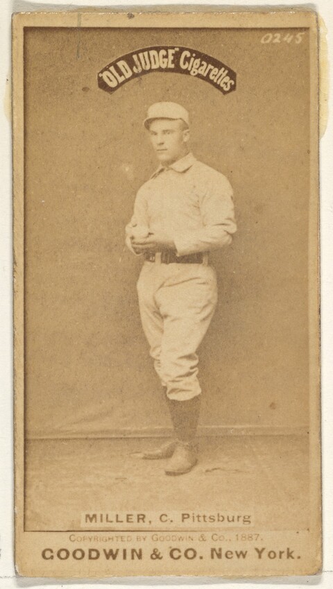 1887 Pittsburg Miller Baseball Cigarette Card