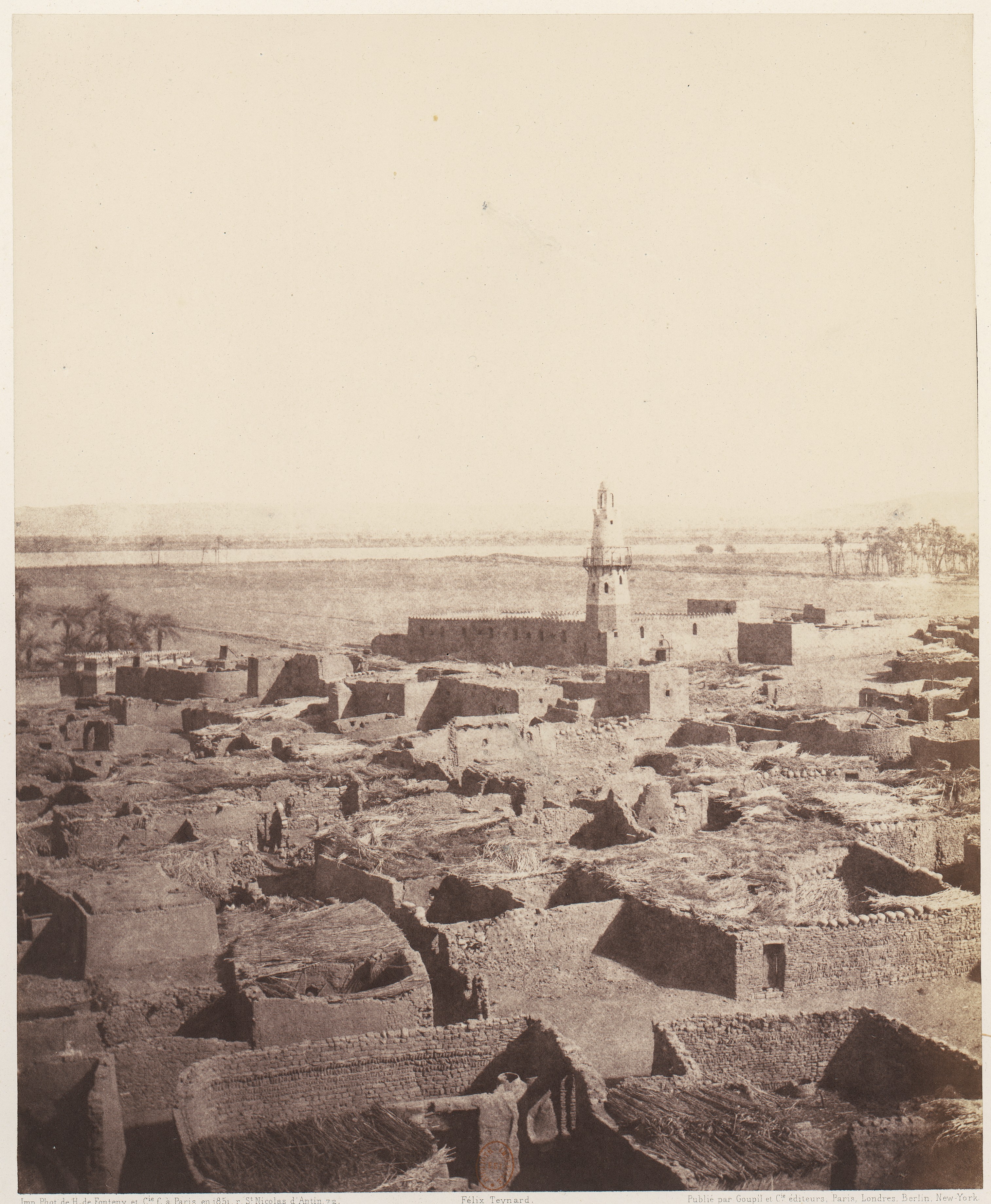 Overhead View of Egyptian Nile Village