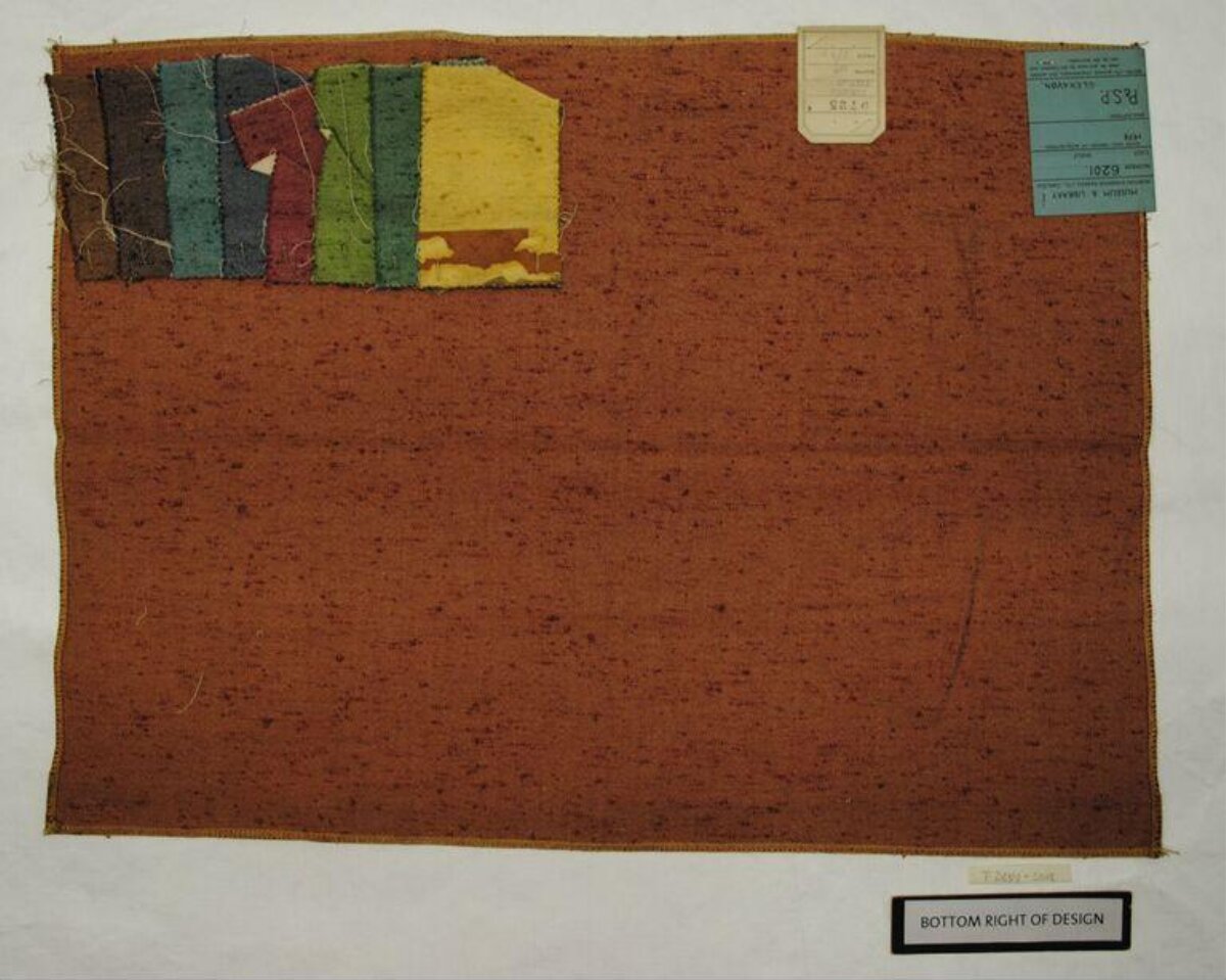 Vintage Fabric Sample Swatch Card