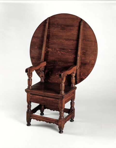 Antique Oak Convertible Chair Table