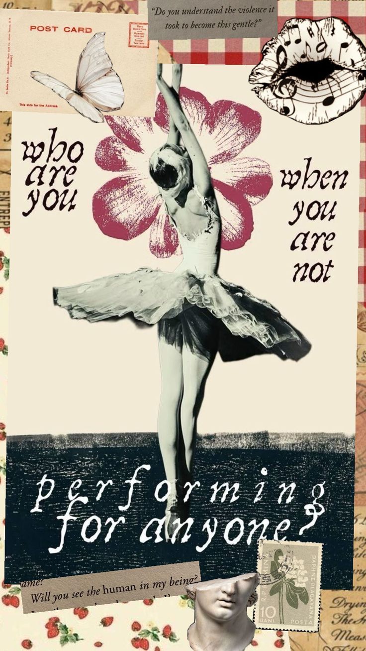 Vintage Ballerina Collage Art