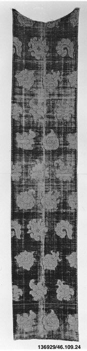 Antique Floral Pattern Textile Fragment